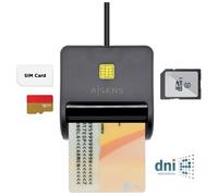 AISENS ASCR-SN02SD-BK lecteur de contrôle d'accès Lecteur de commande d'accès USB Noir