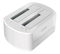 AISENS - ASDS-D02W - Station d'accueil Double Baie Asds-D02W SATA 2.5/3.5 A USB 3.0/3.1 Gen1, Clone, Blanc