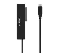 AISENS - ASE-35C02B - Adaptateur pour disque dur 2,5"/3,5" SATA A USB-C USB USB3.1 GEN1, noir