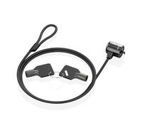 AISENS - ASLK-D40K04-BK - Câble de sécurité avec Serrure de clé pour Ordinateur, Moniteur, Portable 1,5 m