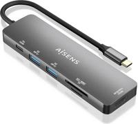 Aisens Asuc-6p016-gr Hub Usb-c Transparent Transparent One Size