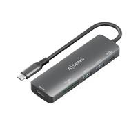 AISENS ASUC-6P023-GR - USB-C Dock 6 en 1, USB-C A 1 x HDMI, 2 x USB-A, 1 x USB-C PD 100 W, 1 x SD, 1 x Micro SD, Gris, 15 cm