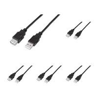 AISENS Câble A101-0015 Noir 1 m (Lot de 5)