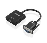 AISENS Câble convertisseur SVGA Audio vers HDMI SVGA M Jack 3 5 H USB MicroB H HDMI A H Noir 20 cm
