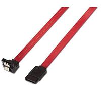 Aisens - câble data sata iii data 6g coudé avec ancres, rouge, 0.5m