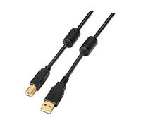 Aisens - câble d'imprimante usb 2.0 de haute qualité avec ferrite, type a/mb/m, noir, 2,0 m