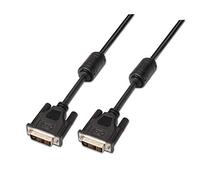 AISENS - Cable DVI Single Link 18+1 Con FERRITA, M-M, Negro, 1.8M