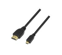 Aisens Câble Micro HDMI A119-0116 Connecteurs A/D mâles, Haute vitesse, Ethernet, HD/UHD/3D, 0,8 m