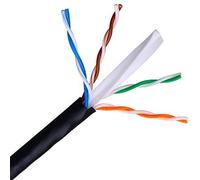 Aisens - câble réseau extérieur étanche rj45 cat.6 utp rigide awg24, noir, 305m