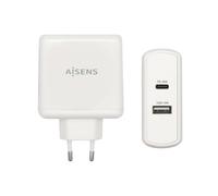 Aisens Cargador 57w 1xusb-C Pd3.0 45w 1xusb-A 5v 2.4a 12w Blanco