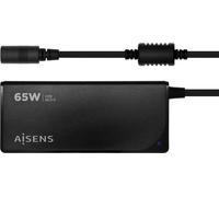 Aisens Chargeur d'ordinateur portable ASLC-65WAUTO-BK/ 65W/ Automatique/ 9 Connecteurs/ Tension 18.5-20V/ 1 USB QC3.0