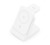 AISENS Chargeur sans fil USB-C 4 en 1 de 15 W pour téléphone portable, Apple Watch, écouteurs avec étui de charge, blanc