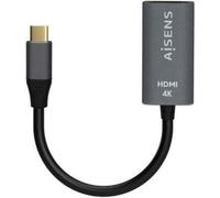AISENS Convertisseur aluminium USB-C vers HDMI 4K@60Hz, USB-C/M-HDMI/H, gris, 15cm