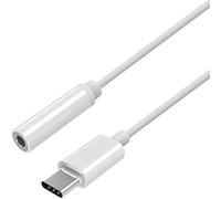 Aisens - Convertisseur audio usb-c vers apple style, usb-c/m-jack 3.5/h, blanc, 15cm