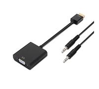 AISENS - Convertisseur HDMI vers Svga+Audio. Hdmi A/M-Svga/H+Jack 3.5/H. Noir.