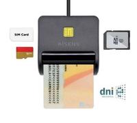 Aisens DNI et lecteur de cartes ASCR-SN02SD-BK/ Noir