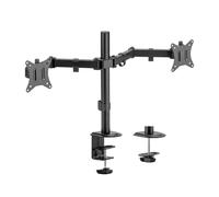 AISENS - DT32TSR-149 - Support de Table Rotatif et inclinable pour Moniteur/TV 9Kg (3 pivots, 2 Bras) de 17-32, Noir