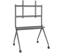 Aisens Ft86fe-143 50-86'' Tv-stand Avec Roulettes Argent Argent One Size