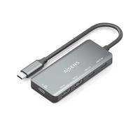 AISENS A109-0946, Filaire, USB 3.2 Gen 1 (3.1 Gen 1) Type-C, 100 W, gris, 5 Gbit/s, aluminium