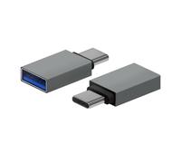 AISENS Mini Adaptateur Aluminium USB 3.2 Gen1 3A Type USB-C/M-A/H Gris
