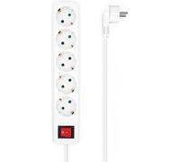 Aisens Power Strip with Switch A154-0651/ 5 Power Sockets/ Cable 1.4m/ White
