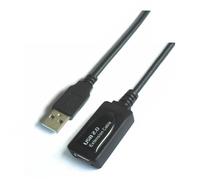Aisens Rallonge USB 2.0 avec Amplificateur - Type A Mâle vers Type A Femelle - 10m - Couleur Noir