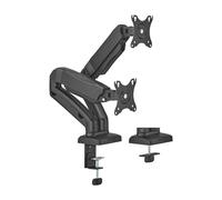 PRO Support de Table Contrepoids Rotatif et Inclinable pour Moniteur/TV 9kg (3 Pivots - 2 Bras) du 17 au 32 - Couleur Noir