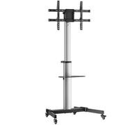 AISENS Support de sol avec roue, support DVD pour écran/TV 50Kg de 37-86, noir-argenté