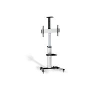 AISENS Support de Sol pour Moniteur/TV de 37 -70 (avec Roue et Plateau pour DVD) Couleur Argent - FT70TRE-037