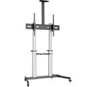 Aisens Support de sol PRO avec roues Support DVD/caméra pour moniteur/TV 100Kg 60-100 Noir/Argent