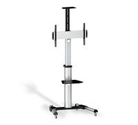 AISENS Support ft70tre037 ? pour Moniteur/TV de 37 "70 (avec Roue et Plateau pour DVD) Couleur Argent