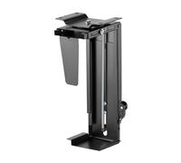 AISENS Support Rotatif et Hauteur Personnalisable pour CPU sous Le Bureau avec poignée de Verrouillage Facile, Noir