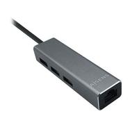 Aisens Usb-ethernet-gigabit-10/100/1000-convertisseur + 3xusb 3.0 centre 15 Cm 3.0 A Gris Gris One Size