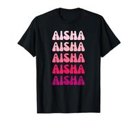 Aisha First Name Minimalist Design T-Shirt