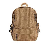 AiSi Sac à dos vintage en velours côtelé pour femme et fille, marron, Taille unique, (bb-06395-01C)