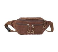 Aisi Sac banane tendance en velours côtelé pour femme - Sac banane décontracté pour voyage - Sac à bandoulière - Sac de sport, marron, Taille unique, Sac banane tendance