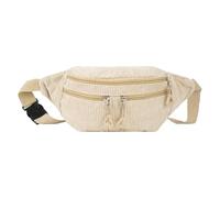 Aisi Sac banane tendance en velours côtelé pour femme - Sac banane décontracté pour voyage - Sac à bandoulière - Sac de sport, kaki, Taille unique, Sac banane tendance