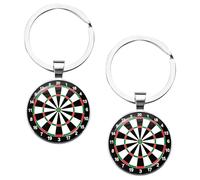 Aisikoo Lot de 2 porte-clés de fléchettes - Cadeaux originaux pour hommes - Décoration de fléchettes cool et accessoires pratiques pour les vrais fans de fléchettes - Accessoire parfait comme idée