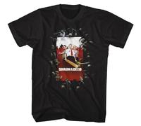 Aisili Shaun of The Dead Movie Poster Surrounded by Zombies Men's T Shirt Black M