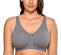 AISILIN Femme Soutien Gorge sans Armature Coton Grande Taille Non Rembourré Confortable Charbon de bruyère 110H