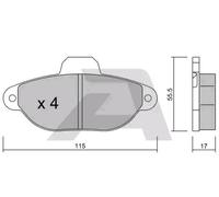 AISIN BPFI-1006 Plaquettes de frein