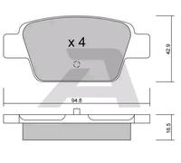 AISIN BPFI-2003 Plaquettes de frein