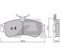 AISIN BPNI-1901 Plaquettes de frein
