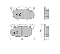 AISIN BPPE-1013 Plaquettes de frein