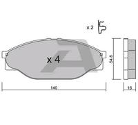AISIN BPTO-1913 Plaquettes de frein