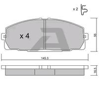 AISIN BPTO-1914 Plaquettes de frein