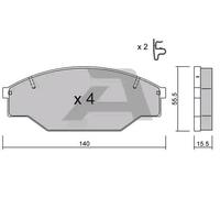 AISIN BPTO-1915 Plaquettes de frein