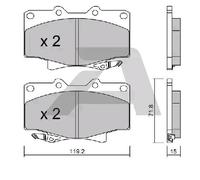 AISIN BPTO-1918 Plaquettes de frein