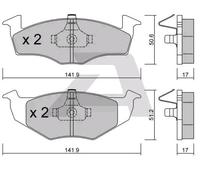 AISIN BPVW-1018 Plaquettes de frein