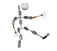 AISINILALAO 12Cm-18Cm Marionnette en Métal Figure Squelette Kits D'Induit De Stop Motion, Kits D'Induit De Bricolage Stop Motion Main avec Fil Et Crâne pour La Conception De Personnages Animés,13CM